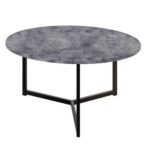 Timothy 2pc Concrete Style Nesting Coffee Table with Black Legs