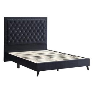 Leanne Tufted Upholstered Low Profile Platform Bed