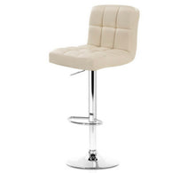Load image into Gallery viewer, Leather Bar Stools 2x , Kitchen chairs Gas lift (beige)

