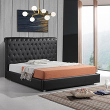 Load image into Gallery viewer, Garcia Chesterfield Leather Bed Black
