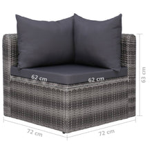 Load image into Gallery viewer, Lomond 44162 Garden Corner Sofas 2 pcs Grey Poly Rattan
