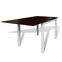Load image into Gallery viewer, Alexa Extending Dining Set 7 Pieces Brown and White
