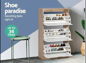36 Pairs Modren Shoe cabinet Shoe Organiser Wooden