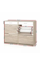 Load image into Gallery viewer, 36 Pairs Shoe Cabinet Drawers Wood Rack Storage Organiser Shelf Drawers Cupboard
