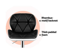 Load image into Gallery viewer, 2x Kitchen Bar Stools Swivel Bar Stool Chairs Leather Gas Lift Black
