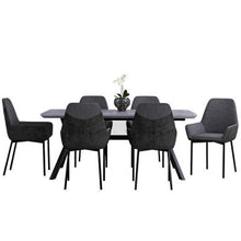 Load image into Gallery viewer, Ercol Table Concrete with 6 Eve Chairs Charcoal Dining Set
