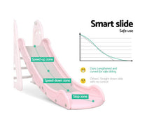 Load image into Gallery viewer, Kids Slide Swing Outdoor Playground Basketball Hoop Playset Indoor Pink
