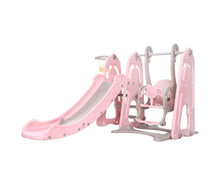 Load image into Gallery viewer, Kids Slide Swing Outdoor Playground Basketball Hoop Playset Indoor Pink
