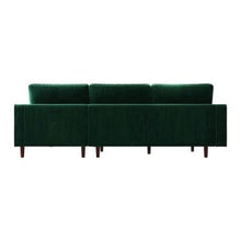 Load image into Gallery viewer, Conza 3 Seater Velvet Sofa With Chaise - Dark Forest Green

