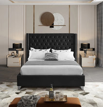 Load image into Gallery viewer, Amber Tufted Upholstered Luxurious Bed Frame Black

