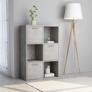 Toyen Storage Cabinet Concrete Grey 60x29.5x90 cm Chipboard