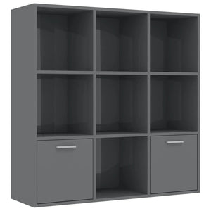 Veranda Book Cabinet High Gloss Grey