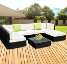 Load image into Gallery viewer, Outdoor Garden 7 pieces sofa set Wicker Garden furniture
