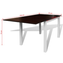 Load image into Gallery viewer, Alexa Extending Dining Set 7 Pieces Brown and White
