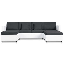 Load image into Gallery viewer, Neil 4Seater Pullout Sofa Bed Faux Leather White
