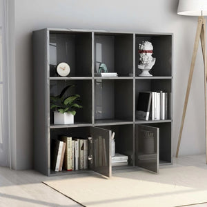 Veranda Book Cabinet High Gloss Grey