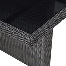 Load image into Gallery viewer, Barca 7 Piece Outdoor Dining Set Poly Rattan Black
