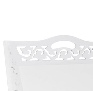 vidaXL Side Table with Tray White Plant Stand End Console Nightstand Lowboard
