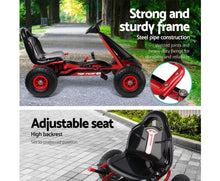 Load image into Gallery viewer, Kids Pedal Go Kart Car Ride On Toys Racing Bike Rubber Tyre Adjustable Seat
