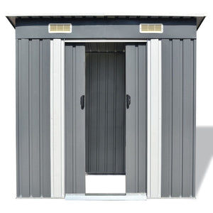 GP Garden Shed Grey Metal