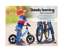 Load image into Gallery viewer, Nintendo Kids Balance Bike Ride On Toys Puch Bicycle Wheels Toddler Baby 12&quot; Bikes Blue
