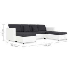 Load image into Gallery viewer, Neil 4Seater Pullout Sofa Bed Faux Leather White
