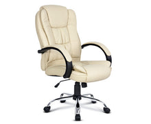 Load image into Gallery viewer, Executive PU Leather Office Desk Computer Chair - Beige
