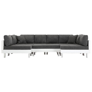 Sectional Sofa Faux Leather White