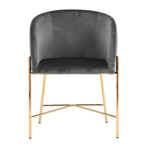 Zeta Dining Table(Marble) w/ 4 Catford Chairs(Dark Grey)