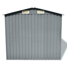 Load image into Gallery viewer, NT Garden Storage Shed Grey Metal 204x132x186 cm
