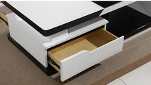 Load image into Gallery viewer, Modern Glass Tops Black Wooden Coffee Table
