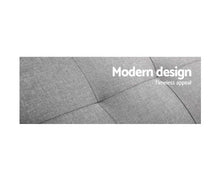 Load image into Gallery viewer, Lona 3 Seater Fabric Lounge Chair - Grey
