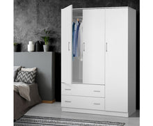 Load image into Gallery viewer, 3 Doors Wardrobe Bedroom Closet Storage Cabinet Organiser Armoire 170cm
