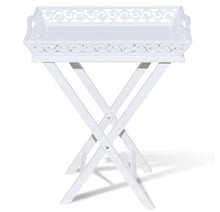 Load image into Gallery viewer, vidaXL Side Table with Tray White Plant Stand End Console Nightstand Lowboard
