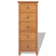 Load image into Gallery viewer, Zuma Tallboy Chest of Drawers 45x32x115 cm Solid Oak Wood
