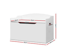 Load image into Gallery viewer, Karson Toy Box Storage Cabinet Chest Blanket Children Clothes Organiser White
