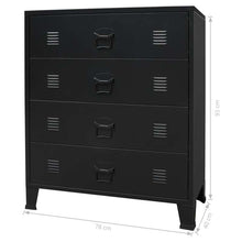 Load image into Gallery viewer, vidaXL Sideboard Chest of Drawers Industrial Style Metal Black Storage Unit
