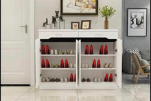 Load image into Gallery viewer, Modren stylish  High Gloss 4 Door double buffet Shoe storage shoe Cabinet
