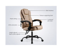 Load image into Gallery viewer, Latest Massage Office Chair PU Leather Recliner Computer Gaming Chairs Espresso
