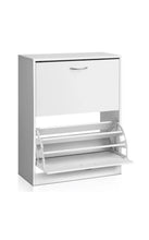 Load image into Gallery viewer, 24 Pairs Shoe Organiser Cabinet Rack Wood Storage White
