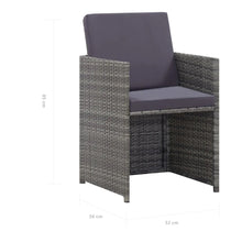 Load image into Gallery viewer, Liza 13 Piece Outdoor Dining Set Poly Rattan and Acacia Wood Anthracite
