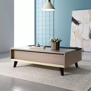 Lift Top Modern Designer Wooden Coffee Table Set
