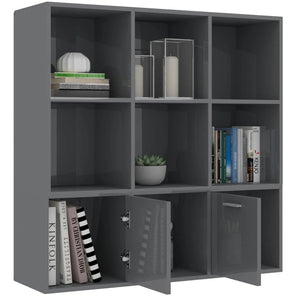 Veranda Book Cabinet High Gloss Grey