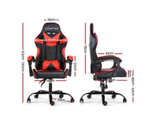 Load image into Gallery viewer, Gaming Office Chairs Computer Seating Racing Recliner Racer Black Red
