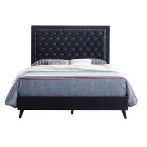 Leanne Tufted Upholstered Low Profile Platform Bed