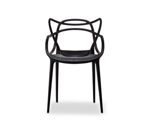 Modern Scandinavian Light Timber Oak Rectangular 1.6m Dining Set with 4x Replica Black Masters Chairs