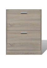 Load image into Gallery viewer, Wooden Shoe Cabinet 2 Compartment Sneaker Storage Entryway Footwear Organiser
