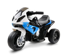 Load image into Gallery viewer, Kids Ride On Motorbike BMW Licensed S1000RR Motorcycle Car Blue
