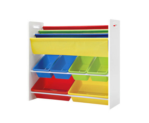Keezi Kids Bookcase Childrens Bookshelf Toy Storage Organizer 3Tier Display Rack