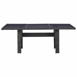 Barca 7 Piece Outdoor Dining Set Poly Rattan Black